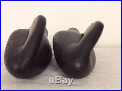 Vintage Pair of Allan Schauber Chesapeake Bay, Sleeper Black Duck Decoys