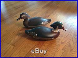 Vintage R. Madison Mitchell Decorative Wood Ducks Signed 1977