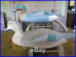 Vintage R. Madison Mitchell Pair S/d Green Wing Teal Duck Decoys