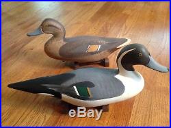 Vintage R. Madison Mitchell Pintail Working Decoy Ducks Signed 1973