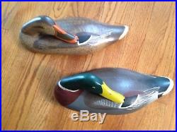 Vintage R. Madison Mitchell Sleeper Mallord Decoy Duck Wall Plaques signed 1966