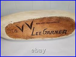 Vintage Rare 1976 Hand Carved Wood Decoy Common Merganser Lee Garner