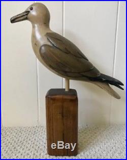 Vintage Rare Tom Taber Hersey Kyle Jr Carved Wood Seagull Decoy
