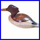 Vintage Red Breasted Merganser Duck Decoy Glass Eyes Hand Painted Signed