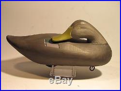 Vintage SLEEPER Black Duck Duck Decoy by Madison Mitchell S&D 1974