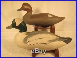 Vintage S&d Pair O/p Bufflehead Duck Decoys By R. Madison Mitchell
