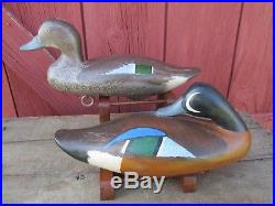 Vintage S&d Rigmate Pair O/p Blue-wing Teal Duck Decoy By R. Madison Mitchell