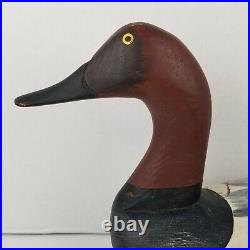 Vintage Signed Butch Parker Wooden High Head Canvack Duck Decoy Holtwood PA