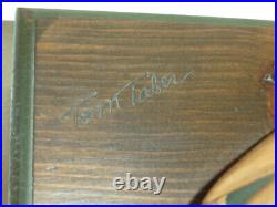 Vintage Signed Tom Taber Wood Duck Decoy Gun Box Case Ducks Unlimited Pachmayr