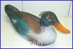 Vintage Solid Wood Body Hand-Carved Duck Decoy