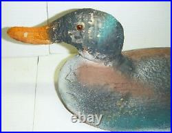 Vintage Solid Wood Body Hand-Carved Duck Decoy