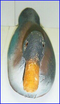 Vintage Solid Wood Body Hand-Carved Duck Decoy