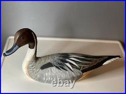 Vintage TORRY WARD Pintail Duck Carved Wood Decoy Charlie Moore paint