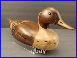 Vintage Tom Taber Pintail Wood Wooden Duck Decoy Man Cave Decor Wormwood