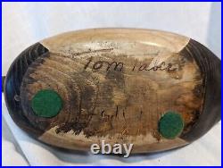 Vintage Tom Taber Wood hand Carved Duck Decoy