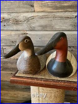Vintage Torry Ward Duck Decoy Canvasback Drake And Hen Manitoba Decoys