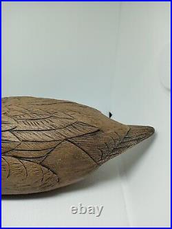 Vintage U. S. A. Carved Wood Duck, Hunting Decoy. Natural. American Rustic Style