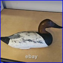 Vintage Upper Bay Maryland Drake Carved Wood Canvasback Duck Hunting Decoy