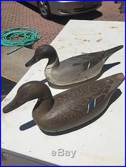 Vintage Used Hand Carved & Painted Wooden Duck Decoy Nice Early Piece