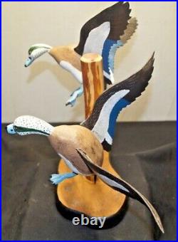 Vintage W. Tainter Wood Birds Unlimited Hand Painted Carved Wigeon Duck Decoy