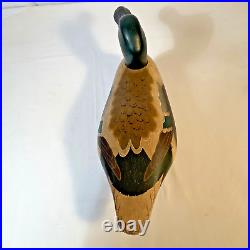 Vintage Wildfowler Drake Shoveler Wooden Duck Decoy Quogue LI New York ca 1958