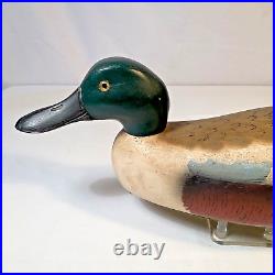 Vintage Wildfowler Drake Shoveler Wooden Duck Decoy Quogue LI New York ca 1958