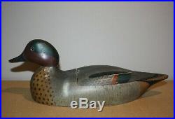 Vintage Wildfowler Green Wing Teal Duck Decoy Jewelry / Cigarette Box
