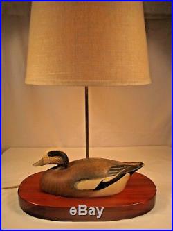 Vintage Wildfowler Wigeon Drake Duck Decoy Lamp Old Saybrook Conn. 1939-1957