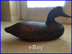 Vintage Wood 1890 Duck Decoy Hand Carved Capt Ellis Parker Beach Haven ARLA