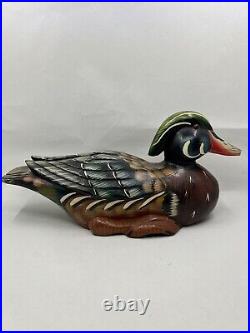 Vintage Wood Painted Duck Decoy