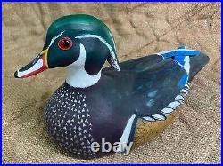 Vintage Wooden Duck Decoy Louisiana Carver Anthony Fabra