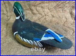 Vintage Wooden Duck Decoy Louisiana Carver Anthony Fabra