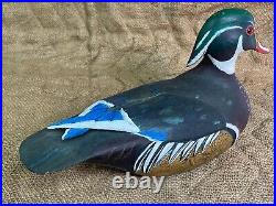 Vintage Wooden Duck Decoy Louisiana Carver Anthony Fabra