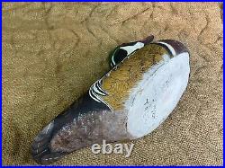 Vintage Wooden Duck Decoy Louisiana Carver Anthony Fabra