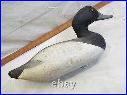 Vintage Working Wooden Lesser Scaup Duck Decoy Hunting Bird Weight Wood Model