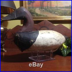 Vintage antique old wooden working Eastern Shore MD Canvasback duck decoy