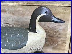 Vintage antique old wooden working Maryland Capt. John Smith Pintail duck decoy