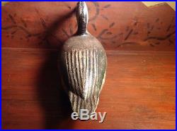 Vintage antique old wooden working factory Illinois River pintail duck decoy