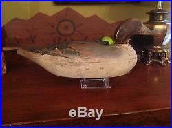 Vintage antique old wooden working factory early Mason Pintail duck decoy