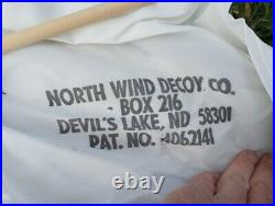 -Vintage box of 12 North Wind Decoys snow geese Devils Lake ND windsock
