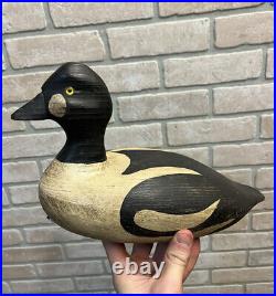 Vintage c1950s Whistler Wooden Carved Duck Decoy Unidentified Drake Goldeneye