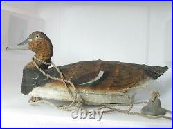 Vintage decoy 4 duck canvas wire back withweights- JEL Knotts Island NC wood