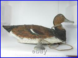 Vintage decoy 4 duck canvas wire back withweights- JEL Knotts Island NC wood