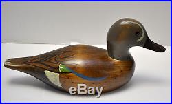 Vintage hand carved Duck Decoy Signed and Dated Bob May 1983