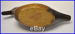 Vintage hand carved Duck Decoy Signed and Dated Bob May 1983