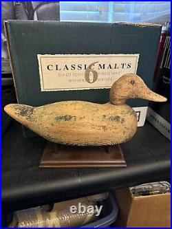 Vintage wood duck decoy 15 inches rare heavy