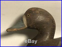 Vintage wooden Gunning Madison Mitchell Bluebill duck decoy