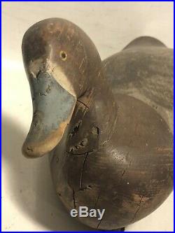 Vintage wooden Gunning Madison Mitchell Bluebill duck decoy