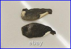 Vtg (12) DUPE-A-DECOY Cardboard Folding Canada Goose Decoys With 8 Stakes & Bag