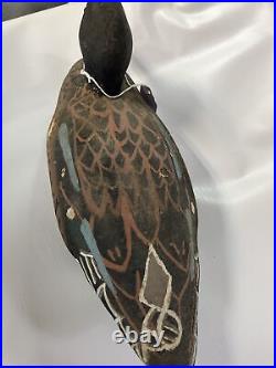 Vtg Duck Decoy Wooden Duck Herter's Inc Blue Wing Teal. Excellent. Fast Shipping